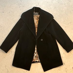 Black Wool Coat - Dana Buchman